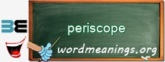 WordMeaning blackboard for periscope